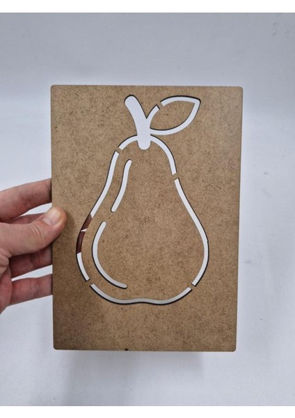 10 Adet Renkli Ahşap Meyve Armut Montessori Etkinlik Seti, 20X14 cm fiyatları