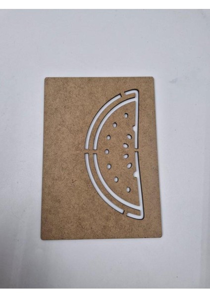 10 Adet Meyve Temalı Ahşap Montessori Çizim Seti 20X14 cm