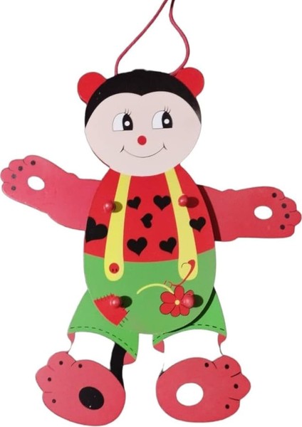 Renkli Ahşap Kukla Çocuk Oyuncakları, Eğlenceli ve Güvenli Oyun Seçeneği