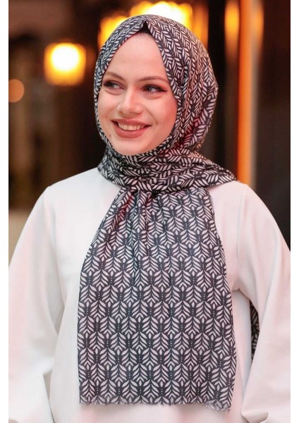 Desenli Siyah Şal 7534S