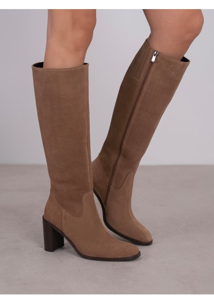 Zandra Camel Süet Hakiki Deri Kadın Çizme fiyatları