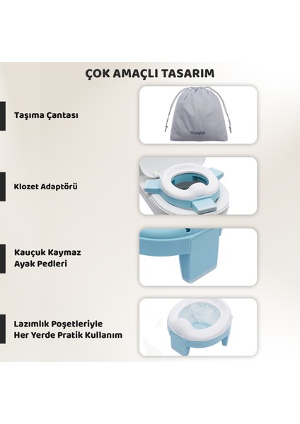 Lazımlık, Portatif Katlanabilir Taşınabilir Seyahat Çocuk Tuvaleti, Klozet Adaptörü, Mavi fırsatları