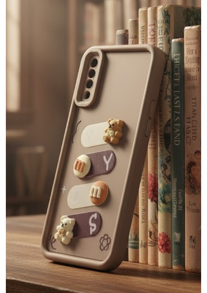 Samsung Galaxy A50 Uyumlu Kılıf Kahverengi Renk Ayıcık Figürlü 3D Kamera Korumalı Darbe Emici Yumuşak Silikon Kapak fiyatları