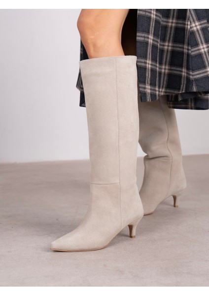 Edwin Bej Süet Hakiki Deri Çizme