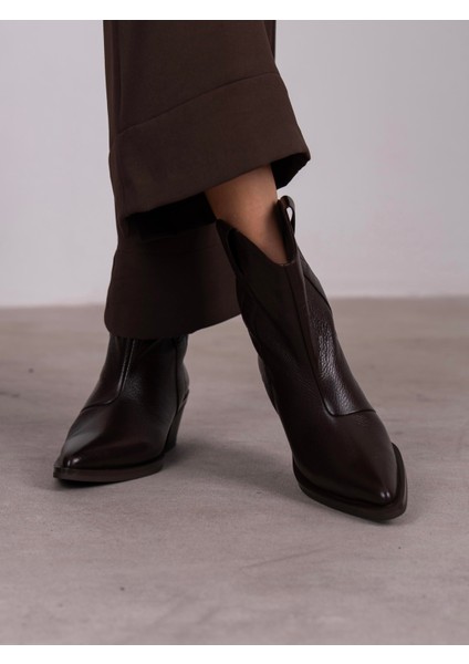 Prela Kahve Hakiki Deri Kadın Bot fiyatları