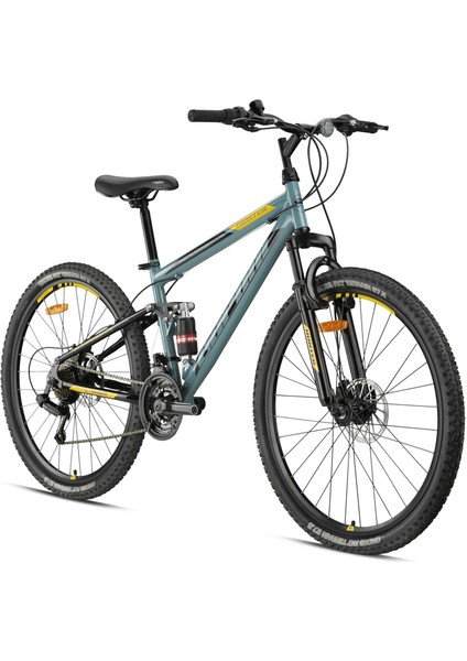 Hunter - 26" - Mtb - 16' - 21 Vites - M.disc - Nardo Gri-Siyah/sarı