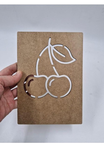 10 Adet Ahşap Kiraz Meyvesi Montessori Resim ve Çizim Seti 20X14 cm fiyatları