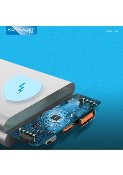 MYT09 A6Q 22.5W USB 3.0 ve 20W Type-C Çıkışlı 10.000 Mah Pd Powerbank - Siyah