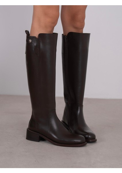 Berg Kahve Hakiki Deri Kadın Çizme modelleri