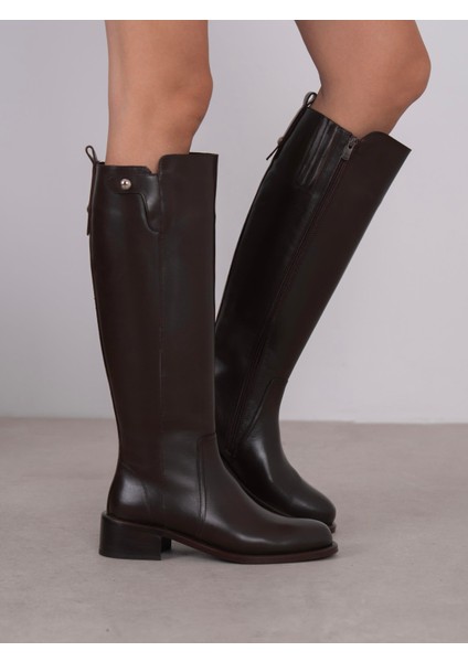Berg Kahve Hakiki Deri Kadın Çizme fırsatları