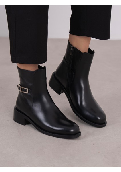 Frode Siyah Hakiki Deri Kadın Bot