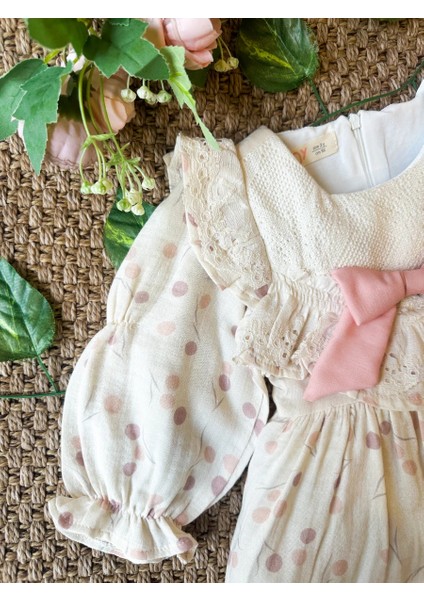 Lina Uzun Kollu Kurdele Detaylı Kız Çocuk Özel Gün Bayramlık Elbise fırsatları