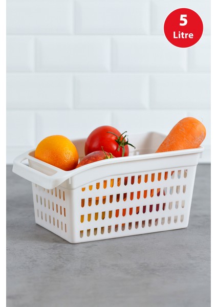 8 Adet Beyaz Plastik Çok Amaçlı Delikli Organizer Sepet – Mutfak Banyo Dolap Içi Düzenleyici 5 Litre fırsatları