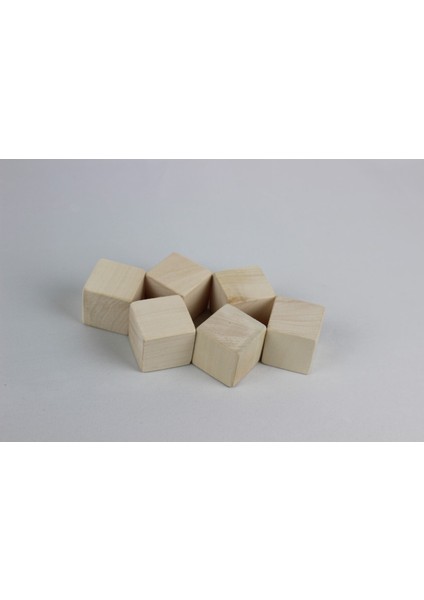 6'lı Doğal Küçük Küp, Pembe, 3,2 Cm, Temiz ve Şık Tasarım