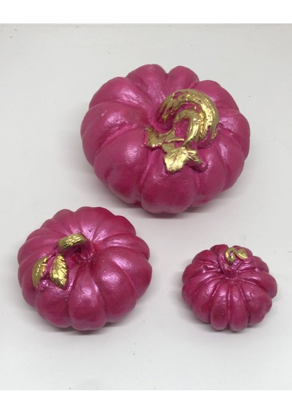 Dekoratif Bal Kabağı 3 Lü Mor