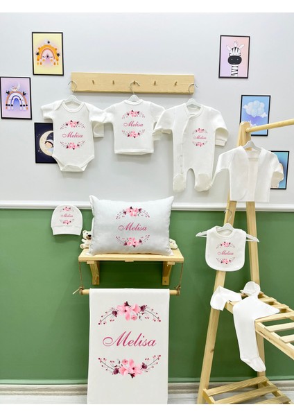 Bebekdesen 11'li Isimli Organik Hastane Çıkış Seti Unisex Bebekler İçin Özel Tasarım