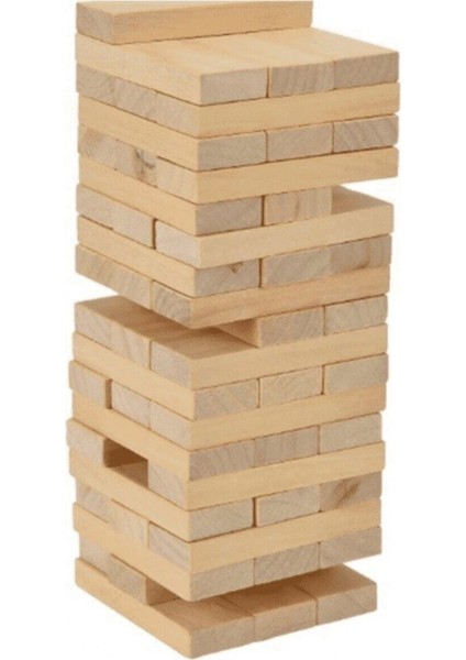 Ahşap Denge Oyunu 54 Parça, Eğlenceli ve Öğretici Ahşap Oyun Seti