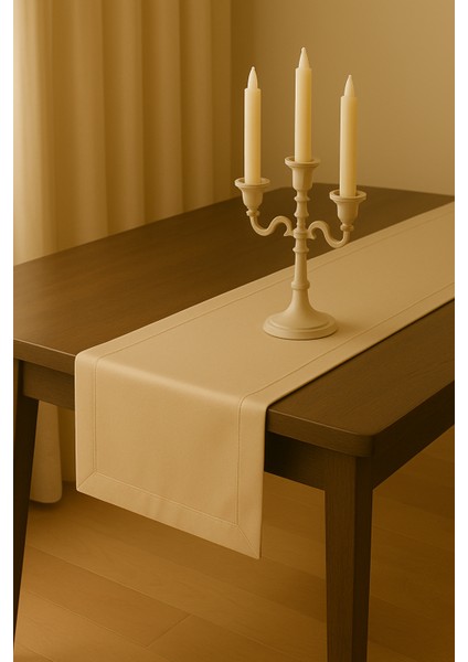 Saten Dokulu Bej Runner , Masa Örtüsü, Amerikan Servis modelleri