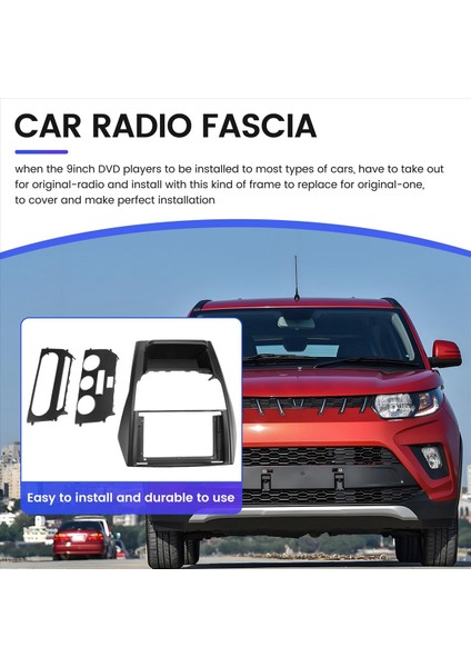 Mahindra Scorpio Için Araba Fasya Radyo Paneli S6 2018+ Dash Kit Yükleme Facia Konsolu Çerçeve Adaptörü Gps Plaka Kapağı (Yurt Dışından) fırsatları