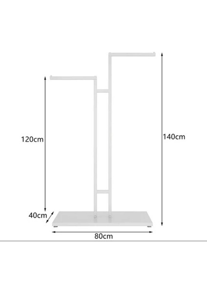 Metal Beyaz Ayaklı Zigzak Askılık Elbise Konfeksiyon Askısı 7009-NRM fiyatları