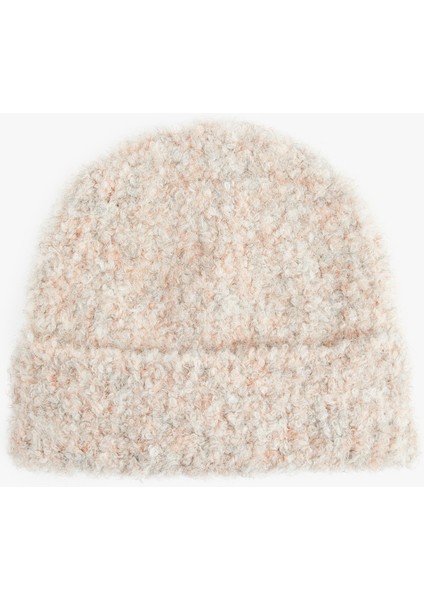 Yün Karışımlı Katlı Kırçıllı Örgü Bere