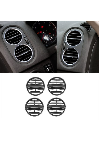 4pcs Araba Gösterge Tablosu Sol Sağ A/c Hava Çıkışı Grille 5ND819703 Vw Tiguan 2010-2017 Yuvarlak Hava Outlet Grille (Yurt Dışından) fiyatları