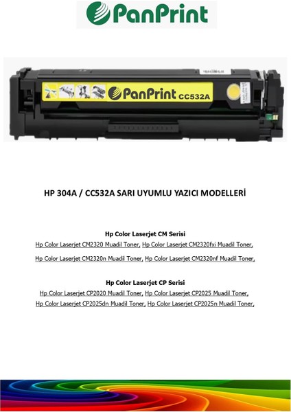 Hp 304A-CC532A Sarı Muadil Toner fiyatları