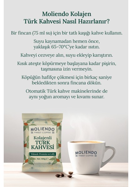 Moliendo Kolajenli Türk Kahvesi 100 g 3'lü Avantaj Paketi