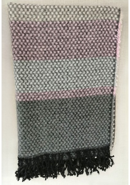 Kadın Çift Taraflı Omuz Şal Renkli Saçaklı 70*200CM Standart