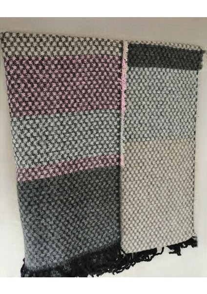 Kadın Çift Taraflı Omuz Şal Renkli Saçaklı 70*200CM Standart