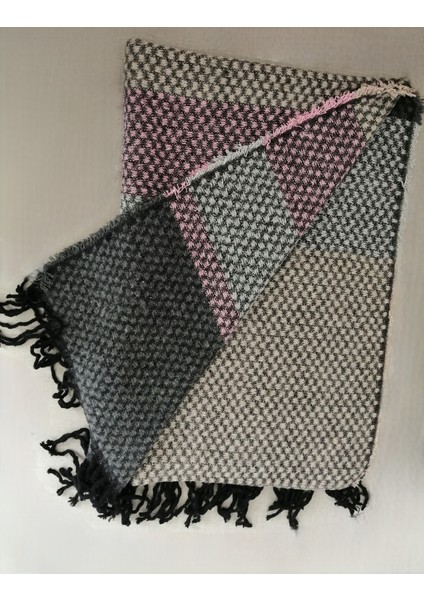 Kadın Çift Taraflı Omuz Şal Renkli Saçaklı 70*200CM Standart