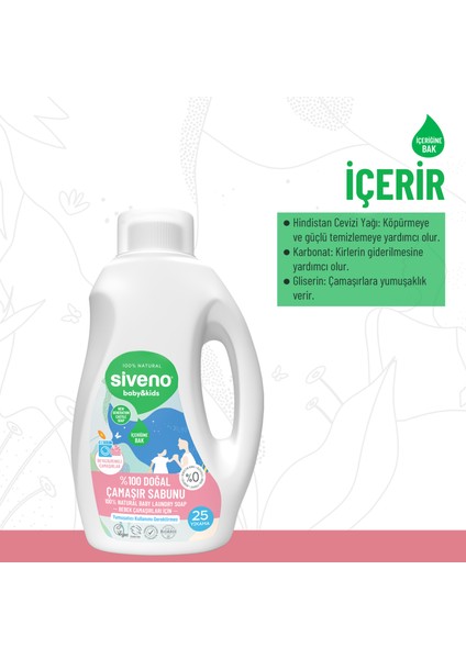 %100 Doğal Bebek Çamaşır Sabunu Kendinden Yumuşatıcılı Bitkisel Deterjan Konsantre Vegan 750 ml fırsatları