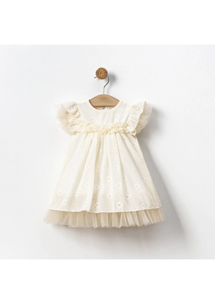 Nil Kalp Desenli Kız Bebek Elbise