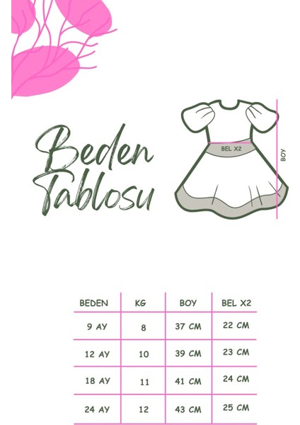 Nil Kalp Desenli Kız Bebek Elbise fiyatları