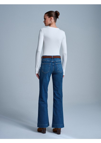 72097 Kemerli Cep Detaylı Jean-Mavi fiyatları