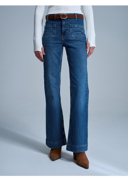 72097 Kemerli Cep Detaylı Jean-Mavi fırsatları