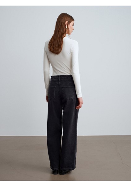 72088 %100 Pamuk Baggy Jean-Siyah modelleri