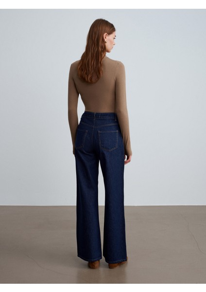 72096 %100 Pamuk Zincir Detaylı Jean-Lacivert fiyatları