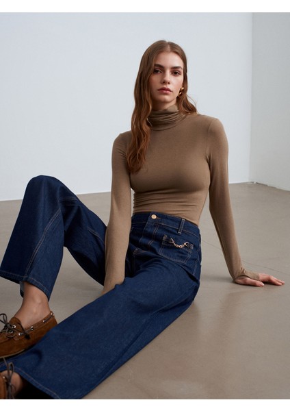 72096 %100 Pamuk Zincir Detaylı Jean-Lacivert indirimleri