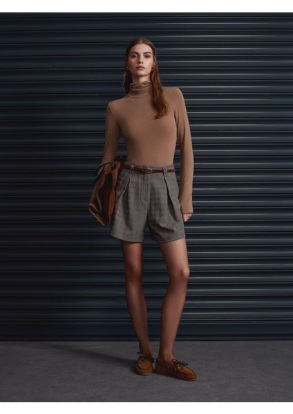 72191 Kemerli Pensli Şort-Vizon fiyatları