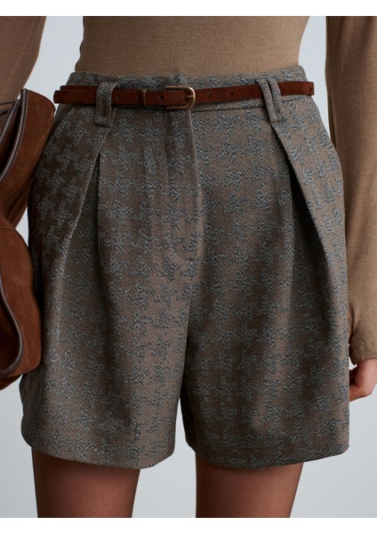 72191 Kemerli Pensli Şort-Vizon fırsatları