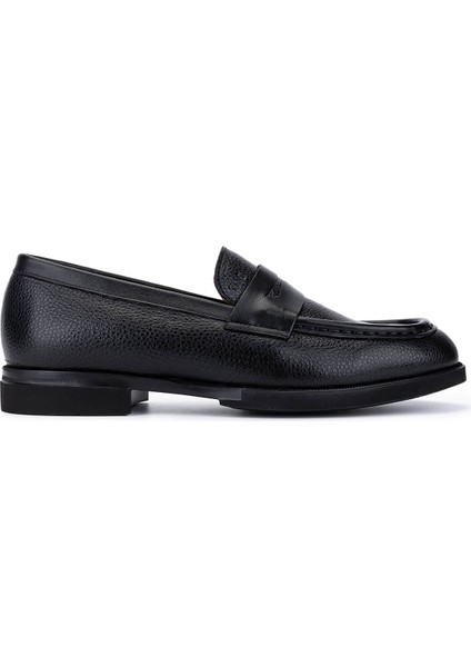 Erkek Hakiki Deri Siyah Loafer Ayakkabı 537 3819 Erk Ayk SK25-26 Sıyah Dr/gyk
