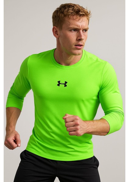 Erkek Neon Yeşil Performans Spor Tişört – Nefes Alan Esnek Kumaş