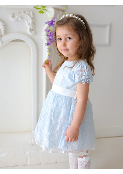 Emma Kız Çocuk Güpür Detaylı Elbise modelleri