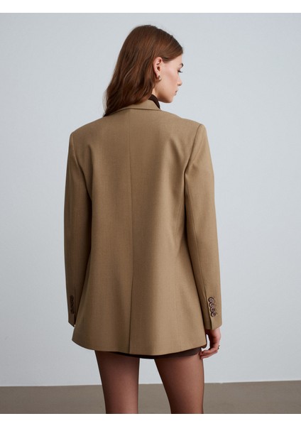 60779 Oversize Blazer Ceket-Camel fırsatları