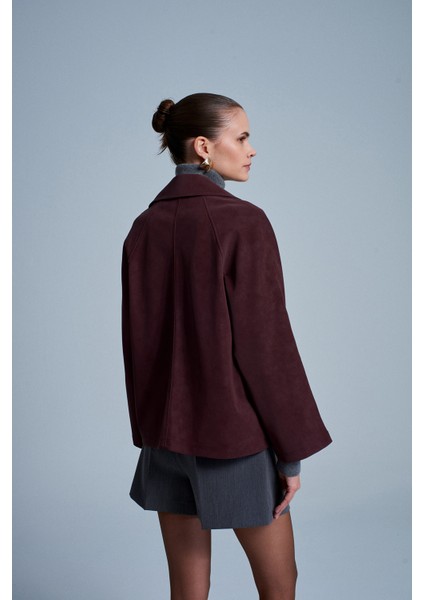 60777 Cepli Süet Ceket-Bordo modelleri