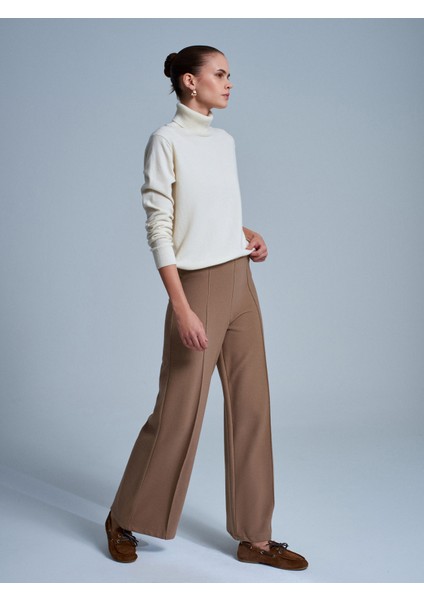 71941 Beli Lastikli Geniş Paça Eşofman-Vizon modelleri