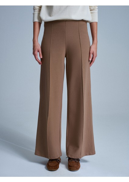 71941 Beli Lastikli Geniş Paça Eşofman-Vizon fırsatları