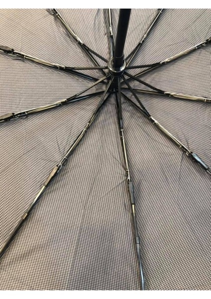 Gri Tam Otomatik Erkek Şemsiye, Şık ve Dayanıklı Koruma