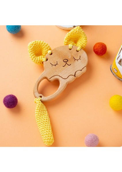 Organik Ahşap Yunus Figürlü Bebek Diş Çıkarma Oyuncağı Kahverengi indirimleri